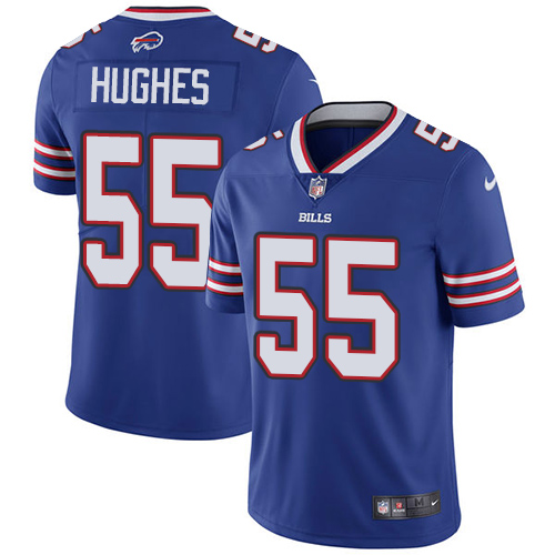 2019 men Buffalo Bills 55 Hughes blue Nike Vapor Untouchable Limited NFL Jersey